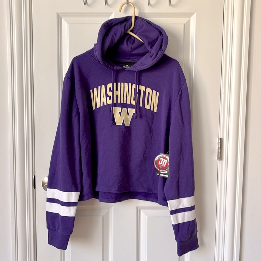 Washington Huskies Cropped Hoodie NWT